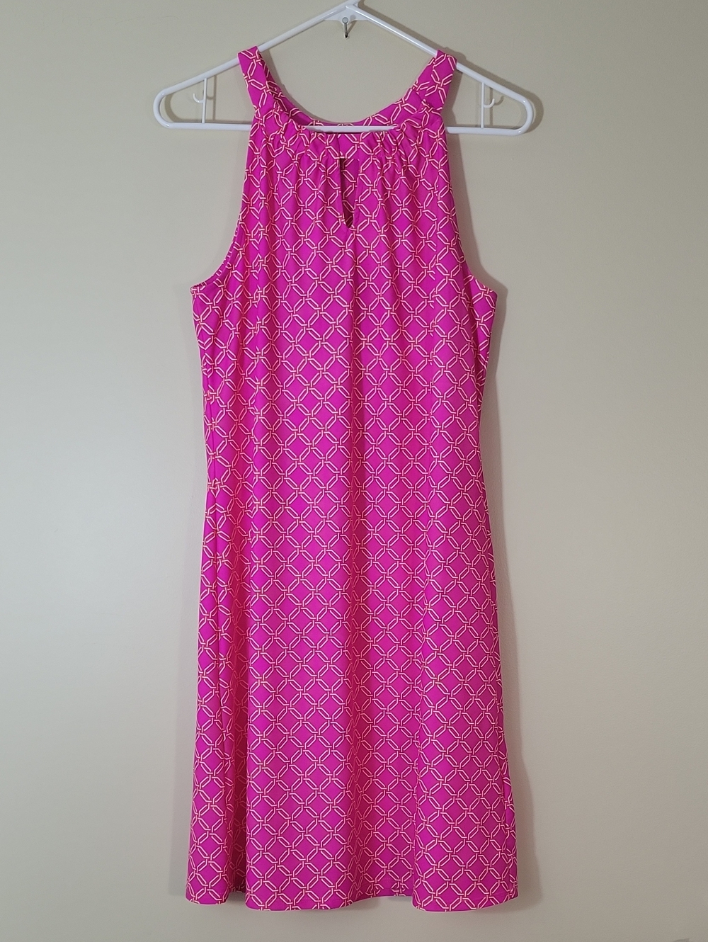 NEW Jude Connally Lisa jude halter keyhole dress pink sz medium Preppy